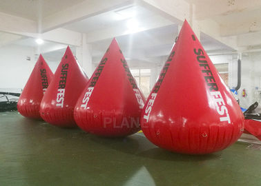 Kırmızı Renk Şişme Su Şamandırası 0.6 Mm PVC Tente Malzemesi Logo Baskı