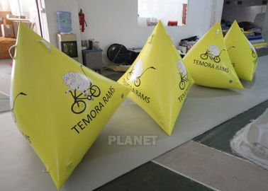 Özel Logo ile 1.2 m Sarı Tente Şişme Üçgen Şamandıra