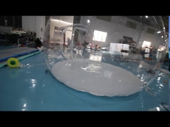 Beyaz Çift Oda Şişme Balonlu Kamp Çadırı PVC Tarpaulin Malzemesi