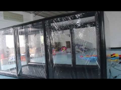 Hava Geçirmez Kaynaklı Siyah Şişme Garaj Çadırı Araba Depolama İçin