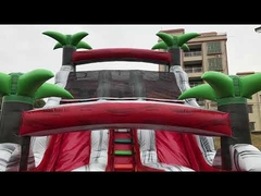 PVC Brandalı Delinmeye Dayanıklı Şişme Su Kaydırakları Havuzlu