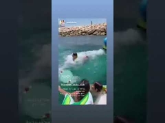 0.9mm PVC Su Oyunu Ekipmanı Yacht için şişme su kaydı Özel Boyutlu şişme yat kaydı