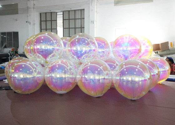 Düğün Dekorasyonu PVC Yansıtıcı Büyük Şişme Noel Topları Dev Şişme Ayna Topu