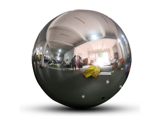 PVC Festival Decorative Inflatable Hanging Mirror Ball / Balloon Silver Reflective Mirror Sphere