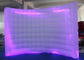 Renkli Led Işık ile Büyük Beyaz Şişme Photo Booth Kavisli Şekli