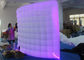 Renkli Led Işık ile Büyük Beyaz Şişme Photo Booth Kavisli Şekli
