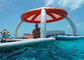 Su Oyun Ekipmanları Şişme Yüzen Platformlar Boş Zaman İçin Çadırlı Şişme Su Yüzen Ada
