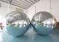 Noel Sahne Dekorasyonu için Çift Katmanlı PVC Gümüş Asılı Şişme Yüzen Reklam Aynası Küre Topu