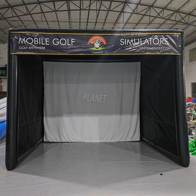quality Ticari Hava geçirmez Golf Blow Up Çadırı PVC Golf Simülatörü Çadırı Açık Hava Golf Uygulama Çadırı factory